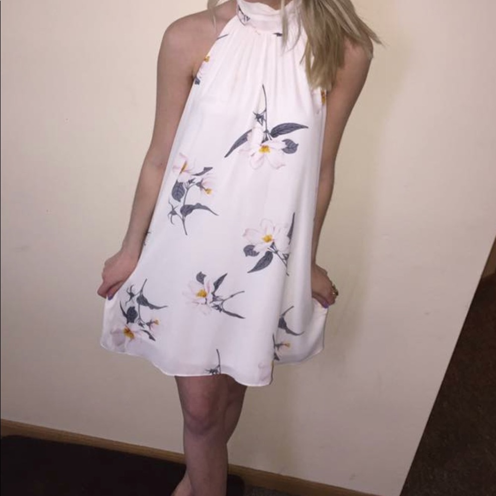 SOLD! - Short white floral dress